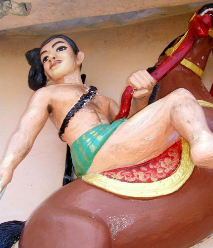 Kaw Thuong Statue Garden warrior on horse.