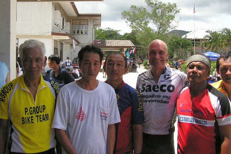 Over50 age riders at the Kho Pha Ngan race.