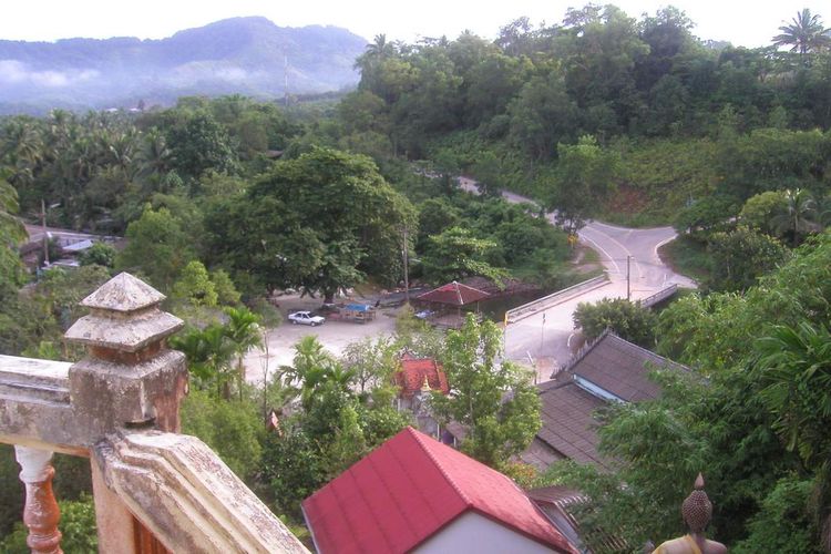 View from temple down into the Ranong valley.